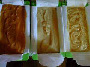 L to R: coffee; apple; orange creamsicle