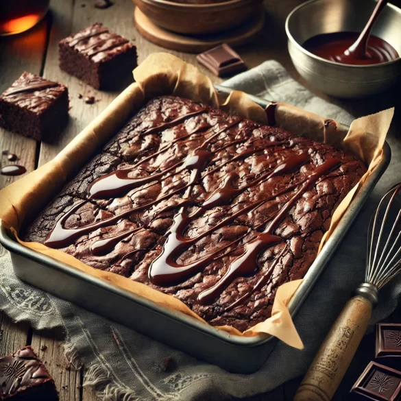 triple chocolate brownie recipe by Owl Creek Farm made in DALL-E