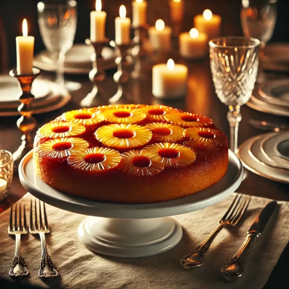 an image of pineapple upside down cake by owlcreek.ca made in DALL-E